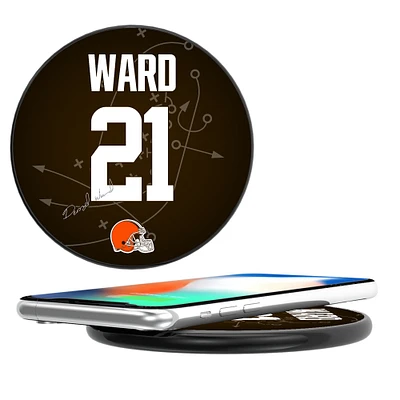 Keyscaper Denzel Ward Black Cleveland Browns Wireless Charging Station