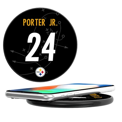 Keyscaper Joey Porter Jr. Black Pittsburgh Steelers Wireless Charging Station