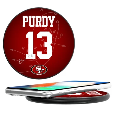 Keyscaper Brock Purdy Black San Francisco 49ers Wireless Charging Station