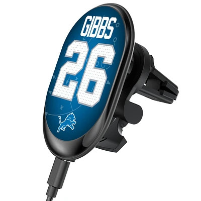 Keyscaper Jahmyr Gibbs Detroit Lions Wireless Magnetic Car Charger