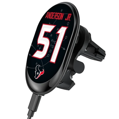 Keyscaper Will Anderson Jr. Houston Texans Wireless Magnetic Car Charger