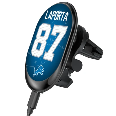Keyscaper Sam LaPorta Detroit Lions Wireless Magnetic Car Charger