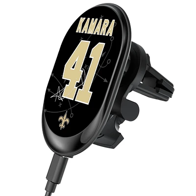 Keyscaper Alvin Kamara New Orleans Saints Wireless Magnetic Car Charger