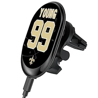 Keyscaper Chase Young New Orleans Saints Wireless Magnetic Car Charger