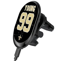 Keyscaper Chase Young New Orleans Saints Wireless Magnetic Car Charger