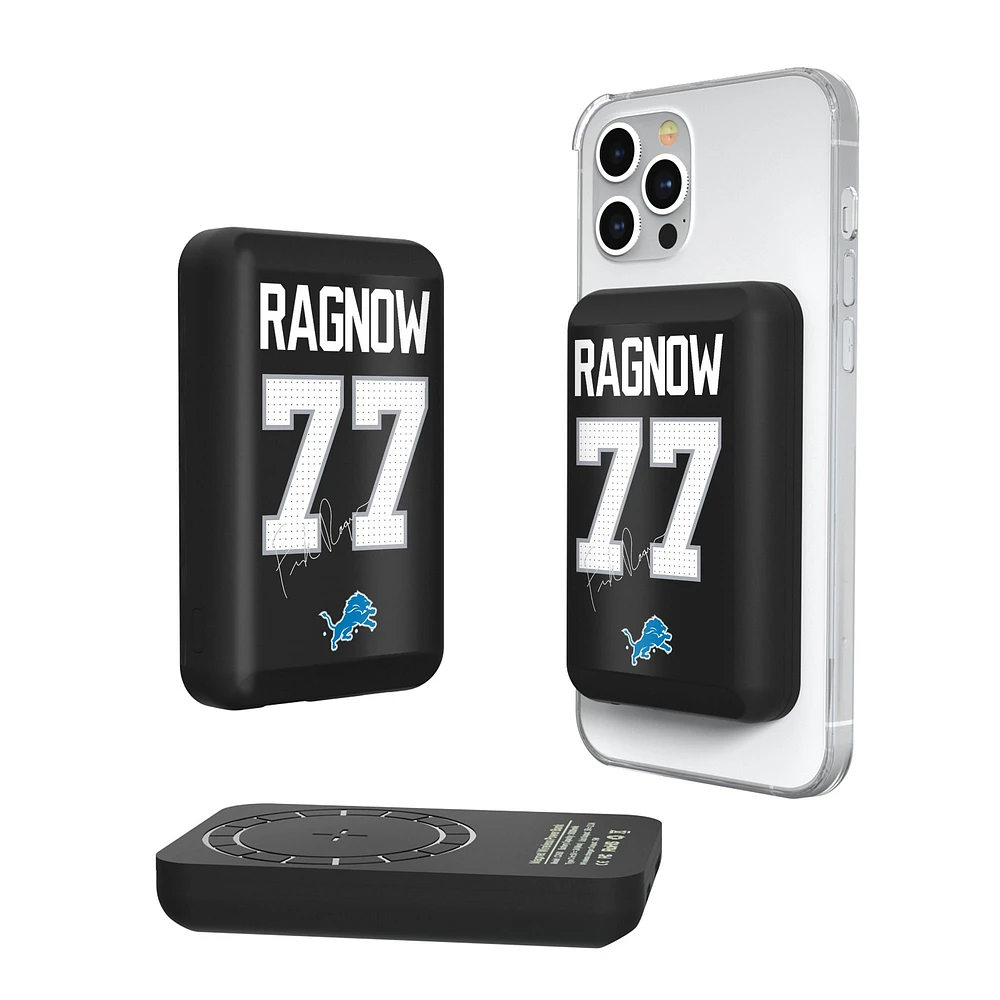 Keyscaper Frank Ragnow Detroit Lions 5000mAh Wireless Magnetic Power Bank