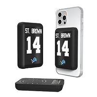 Keyscaper Amon-Ra St. Brown Detroit Lions 5000mAh Wireless Magnetic Power Bank