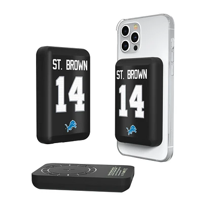 Keyscaper Amon-Ra St. Brown Detroit Lions 5000mAh Wireless Magnetic Power Bank