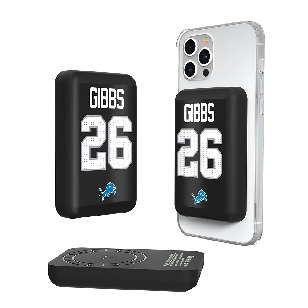 Keyscaper Jahmyr Gibbs Detroit Lions 5000mAh Wireless Magnetic Power Bank