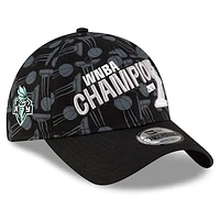 Men's New Era Black New York Liberty 2024 WNBA Finals Champions Locker Room 9TWENTY Adjustable Hat