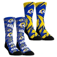 Unisex Rock Em Socks  Los Angeles Rams Gameday Two-Pack Crew Set