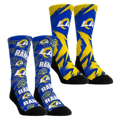 Unisex Rock Em Socks  Los Angeles Rams Gameday Two-Pack Crew Set