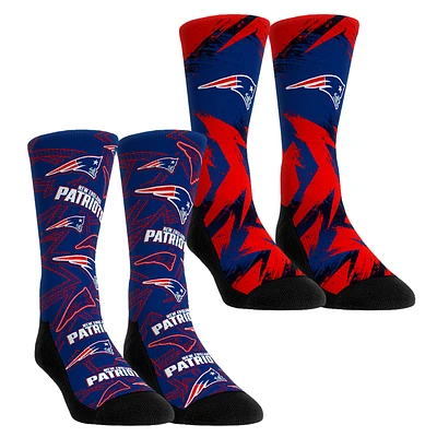 Unisex Rock Em Socks  New England Patriots Gameday Two-Pack Crew Set