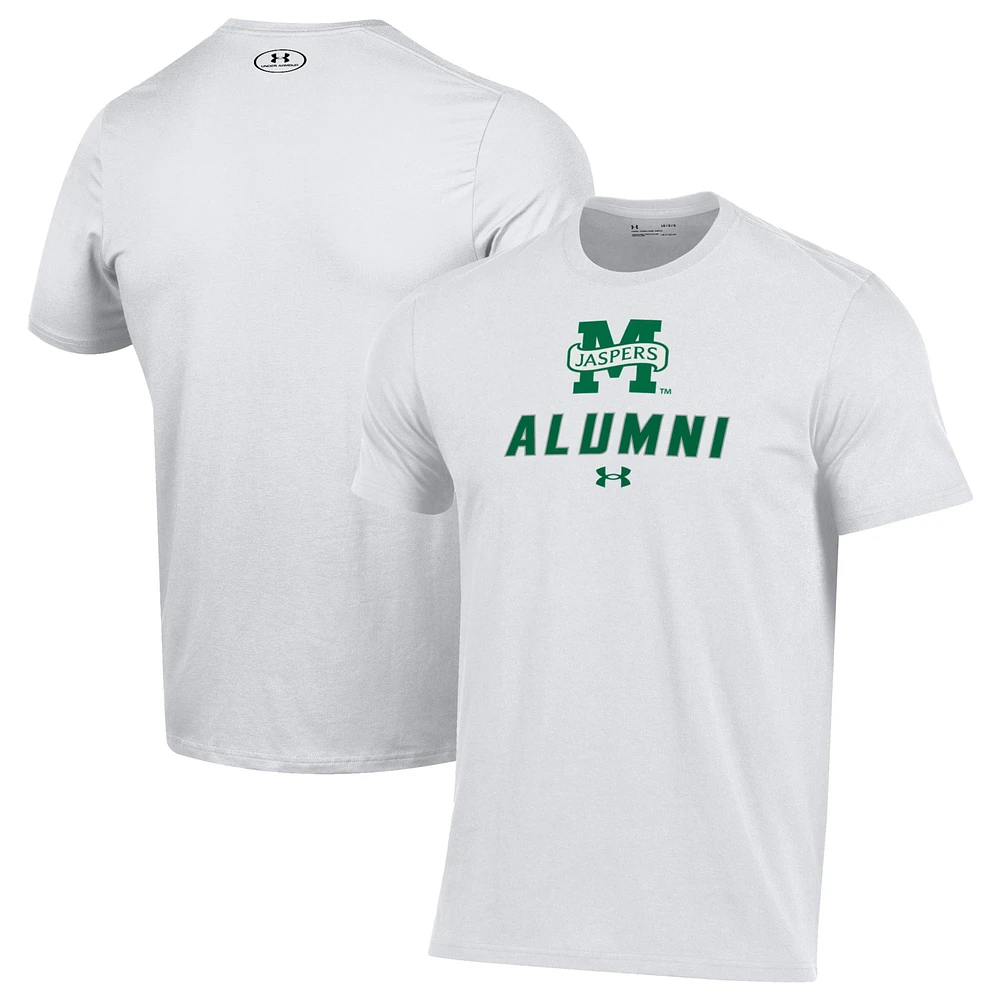 Men's Under Armour White Manhattan Jaspers Alumni Performance T-Shirt