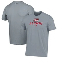 Men's Under Armour  Gray Saint Francis Red Flash Alumni Performance T-Shirt
