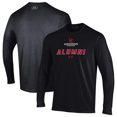 Men's Under Armour Davidson Wildcats Alumni Performance Long Sleeve T-Shirt