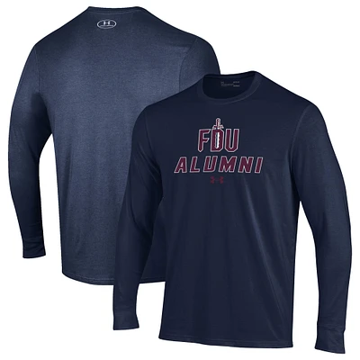 Men's Under Armour  Navy Fairleigh Dickinson Knights Alumni Performance Long Sleeve T-Shirt