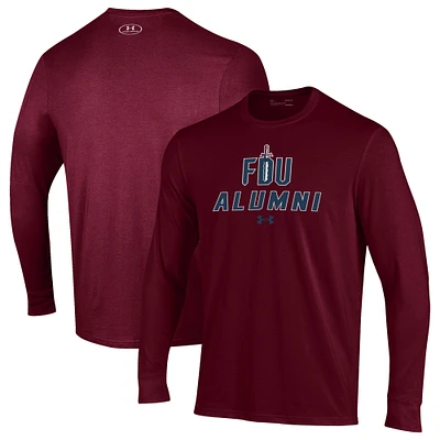 Men's Under Armour  Maroon Fairleigh Dickinson Knights Alumni Performance Long Sleeve T-Shirt