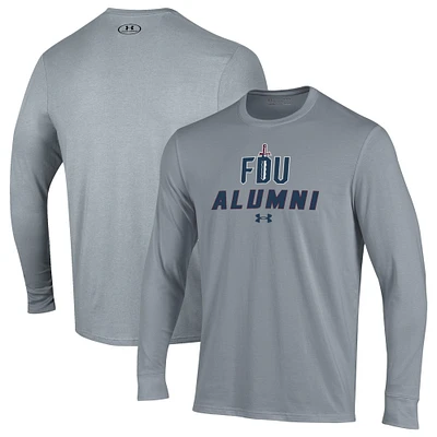 Men's Under Armour  Gray Fairleigh Dickinson Knights Alumni Performance Long Sleeve T-Shirt