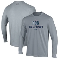 Men's Under Armour  Gray Fairleigh Dickinson Knights Alumni Performance Long Sleeve T-Shirt