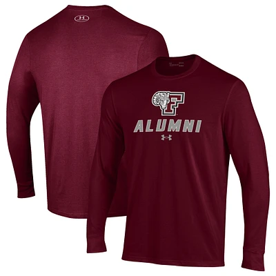 Men's Under Armour  Maroon Fordham Rams Alumni Performance Long Sleeve T-Shirt