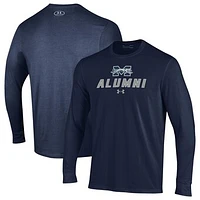 Men's Under Armour  Navy Moravian Greyhounds Alumni Performance Long Sleeve T-Shirt