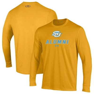 Men's Under Armour  Gold Southern University Jaguars Alumni Performance Long Sleeve T-Shirt
