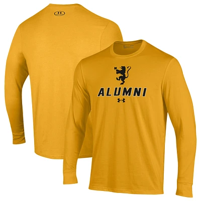 Men's Under Armour  Gold St. Olaf Oles Alumni Performance Long Sleeve T-Shirt