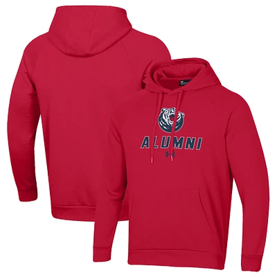 Men's Under Armour Red Belmont Bruins Alumni Rival Fleece Pullover Hoodie