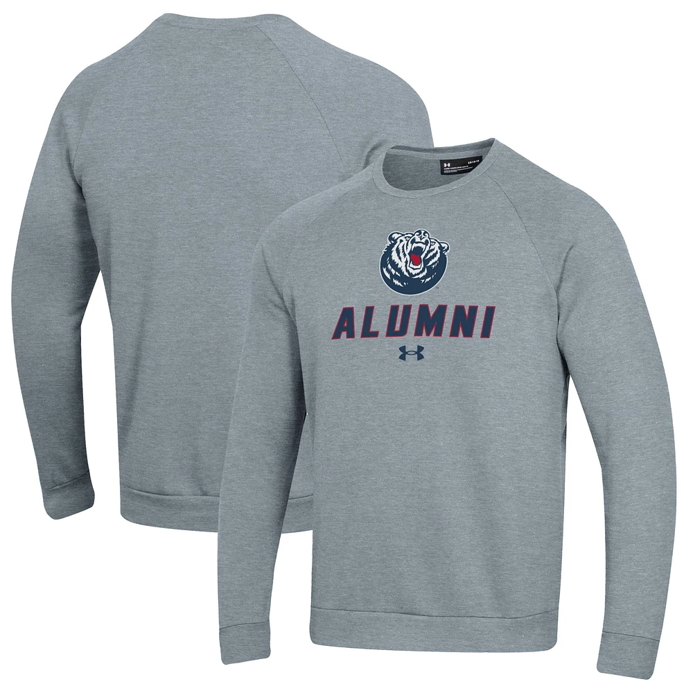 Men's Under Armour Gray Belmont Bruins Alumni Rival Fleece Pullover Sweatshirt
