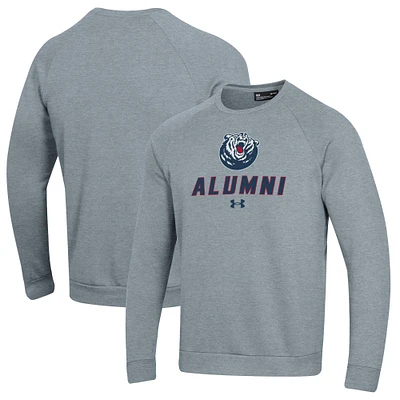 Men's Under Armour Gray Belmont Bruins Alumni Rival Fleece Pullover Sweatshirt