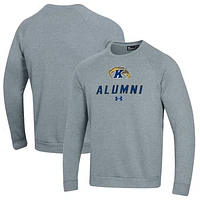 Men's Under Armour Gray Kent State Golden Flashes Alumni Rival Fleece Pullover Sweatshirt