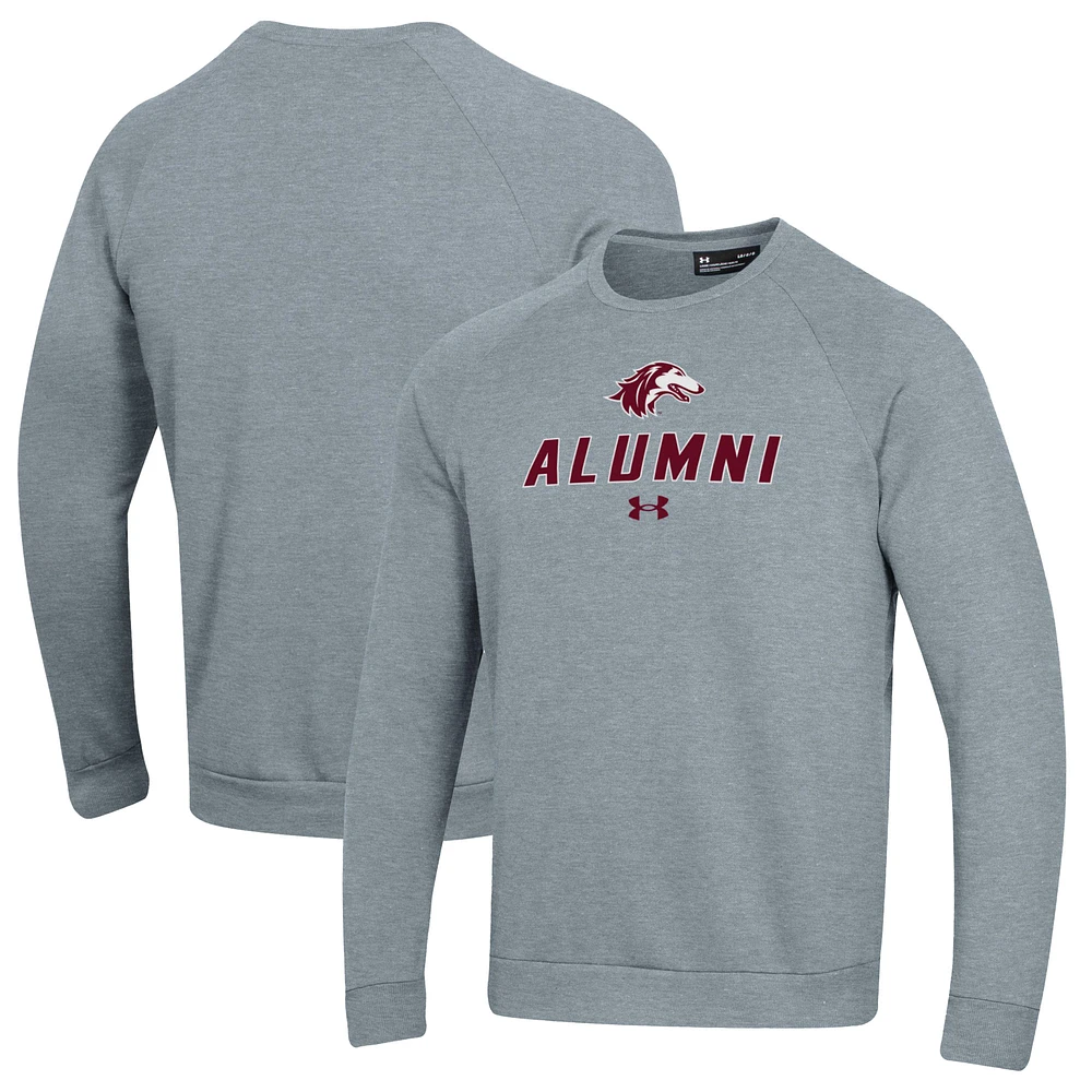 Men's Under Armour Gray Southern Illinois Salukis Alumni Rival Fleece Pullover Sweatshirt