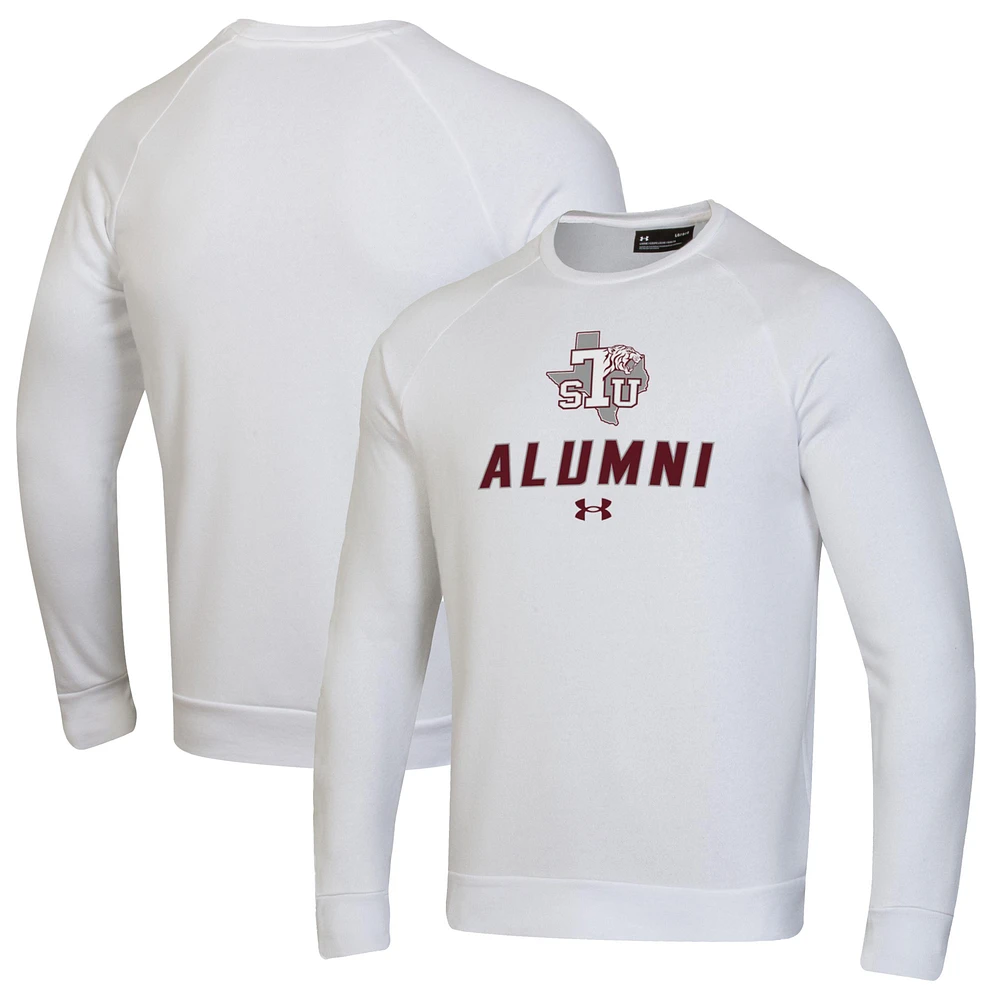Men's Under Armour White Texas Southern Tigers Alumni Rival Fleece Pullover Sweatshirt
