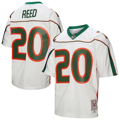 Men's Mitchell & Ness Ed Reed White Miami Hurricanes 2001 Legacy Jersey