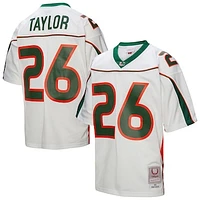 Men's Mitchell & Ness Sean Taylor White Miami Hurricanes 2001 Legacy Jersey