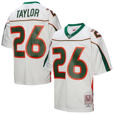 Men's Mitchell & Ness Sean Taylor White Miami Hurricanes 2001 Legacy Jersey