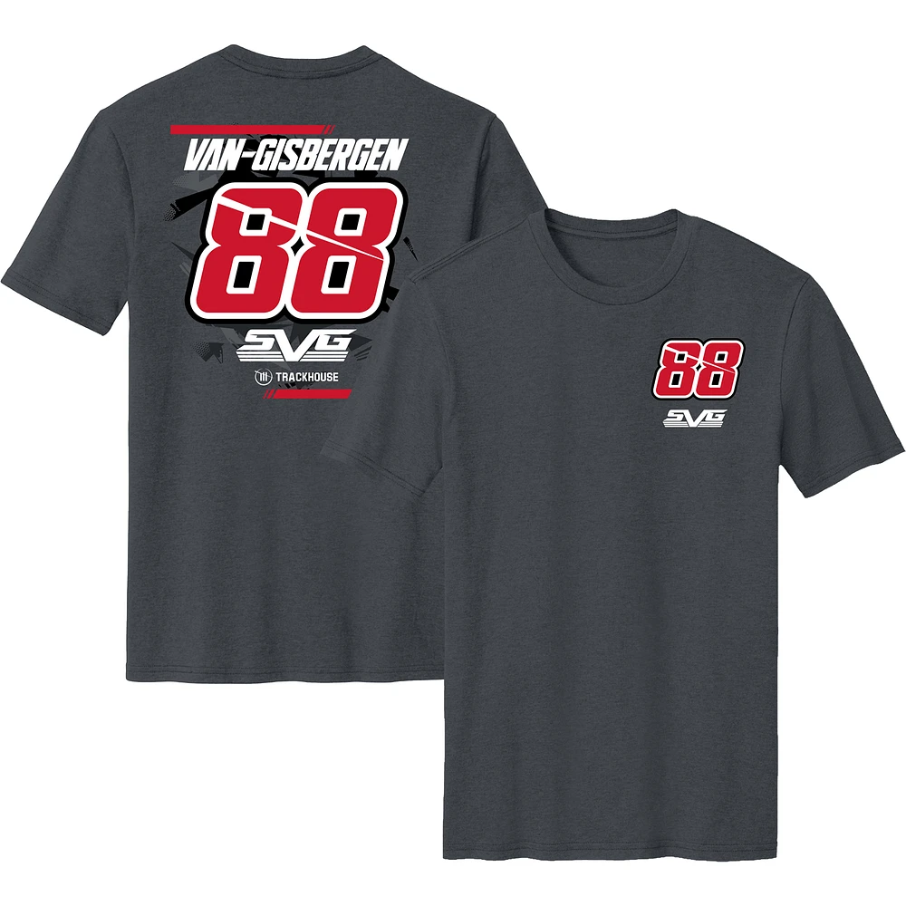 Men's Checkered Flag Sports Charcoal Shane van Gisbergen WeatherTech Name & Number T-Shirt