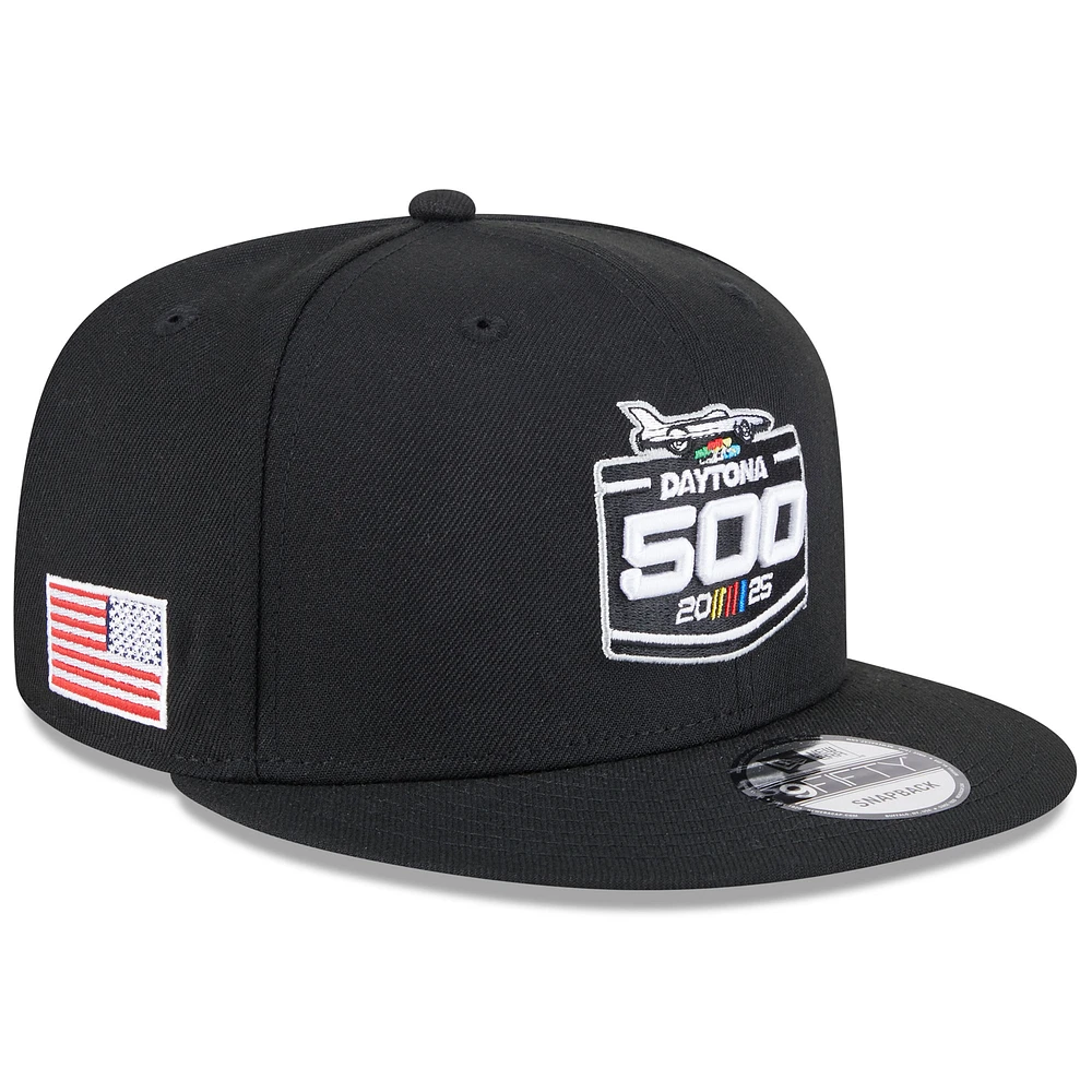 Men's New Era  Black Daytona International Speedway 2025 Daytona 500 9FIFTY Snapback Hat