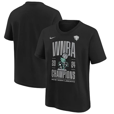 Youth Nike Black New York Liberty 2024 WNBA Finals Champions Locker Room T-Shirt