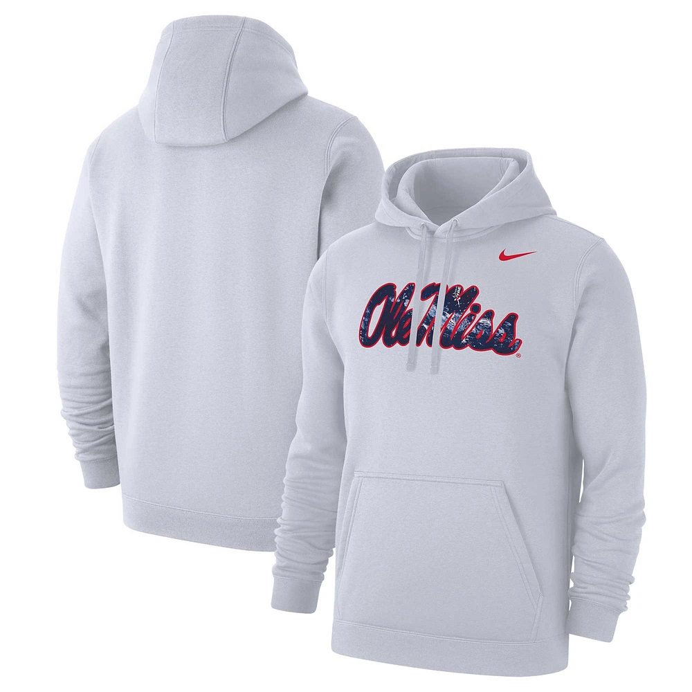 Men's Nike  White Ole Miss Rebels x Realtree Club Fleece Pullover Hoodie