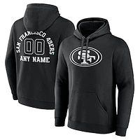 Men's Black San Francisco 49ers Personalized Name & Number Pullover Hoodie