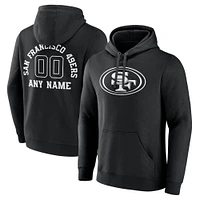 Men's Black San Francisco 49ers Personalized Name & Number Pullover Hoodie