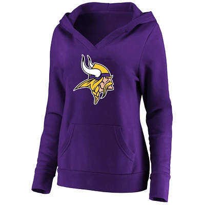 Women's Fanatics Purple Minnesota Vikings Plus V-Neck Pullover Hoodie