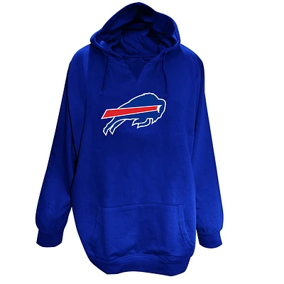 Women's Fanatics Royal Buffalo Bills Plus V-Neck Pullover Hoodie