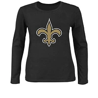 Women's Fanatics Black New Orleans Saints Plus Long Sleeve T-Shirt