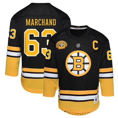 Youth Brad Marchand Black Boston Bruins 100th Anniversary Replica Player Jersey