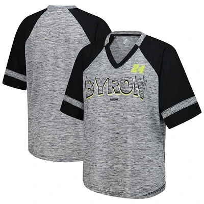 Women's G-III 4Her by Carl Banks  Heather Gray William Byron Hall of Fame Oversized Raglan V-Neck T-Shirt
