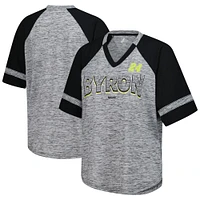 Women's G-III 4Her by Carl Banks  Heather Gray William Byron Hall of Fame Oversized Raglan V-Neck T-Shirt