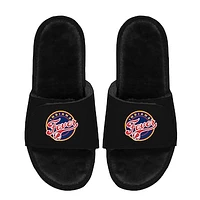 Unisex ISlide  Black Indiana Fever Logo Faux Fur Slide Sandals